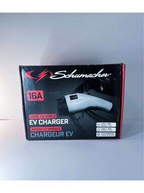 Schumacher 16A Level 1 & Level 2 EV Charger With 28-Foot Cord J1772 Connector
